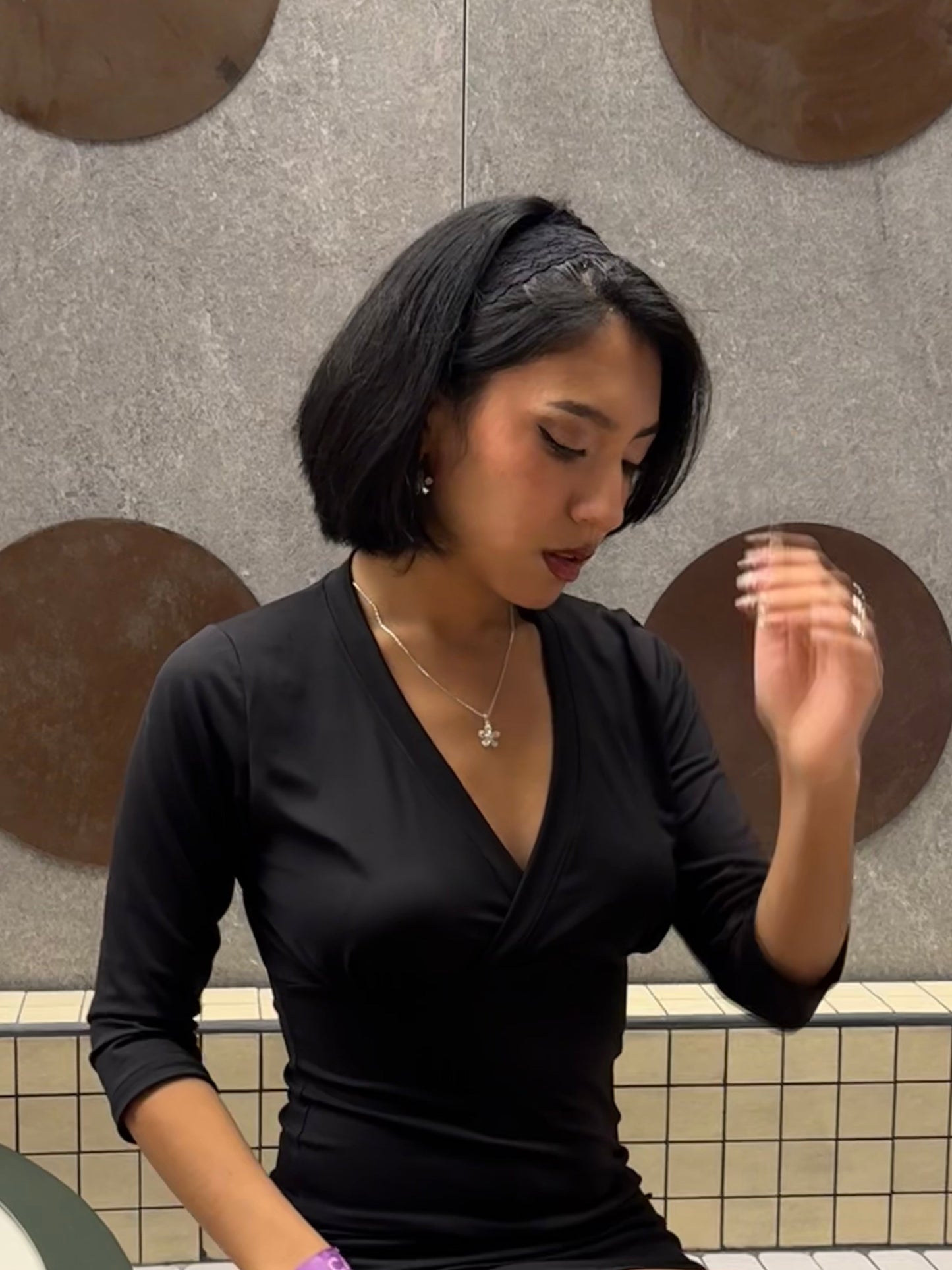 Vincha de encaje Paris - Negro
