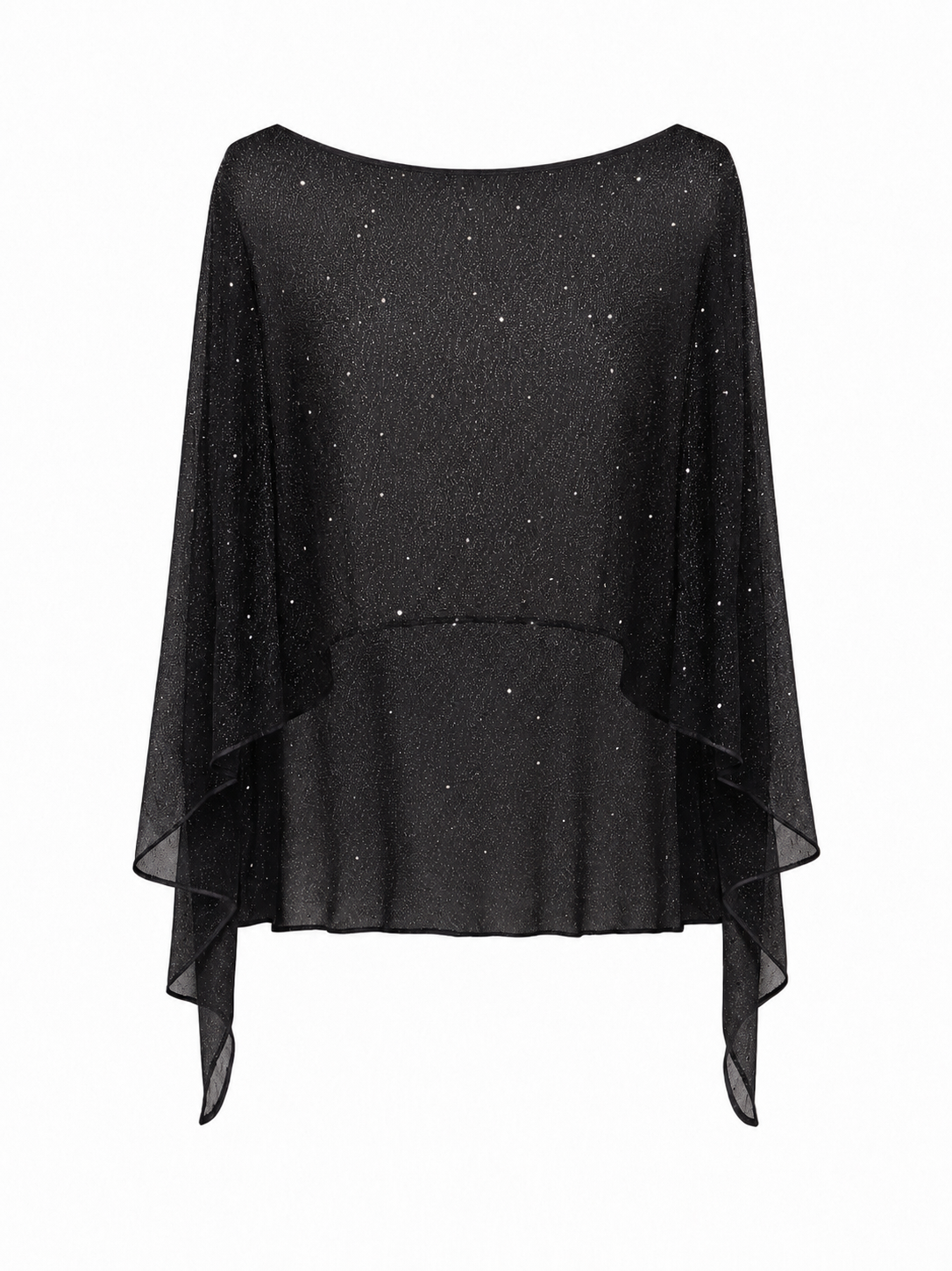 Capa Ana con brillos - Negro