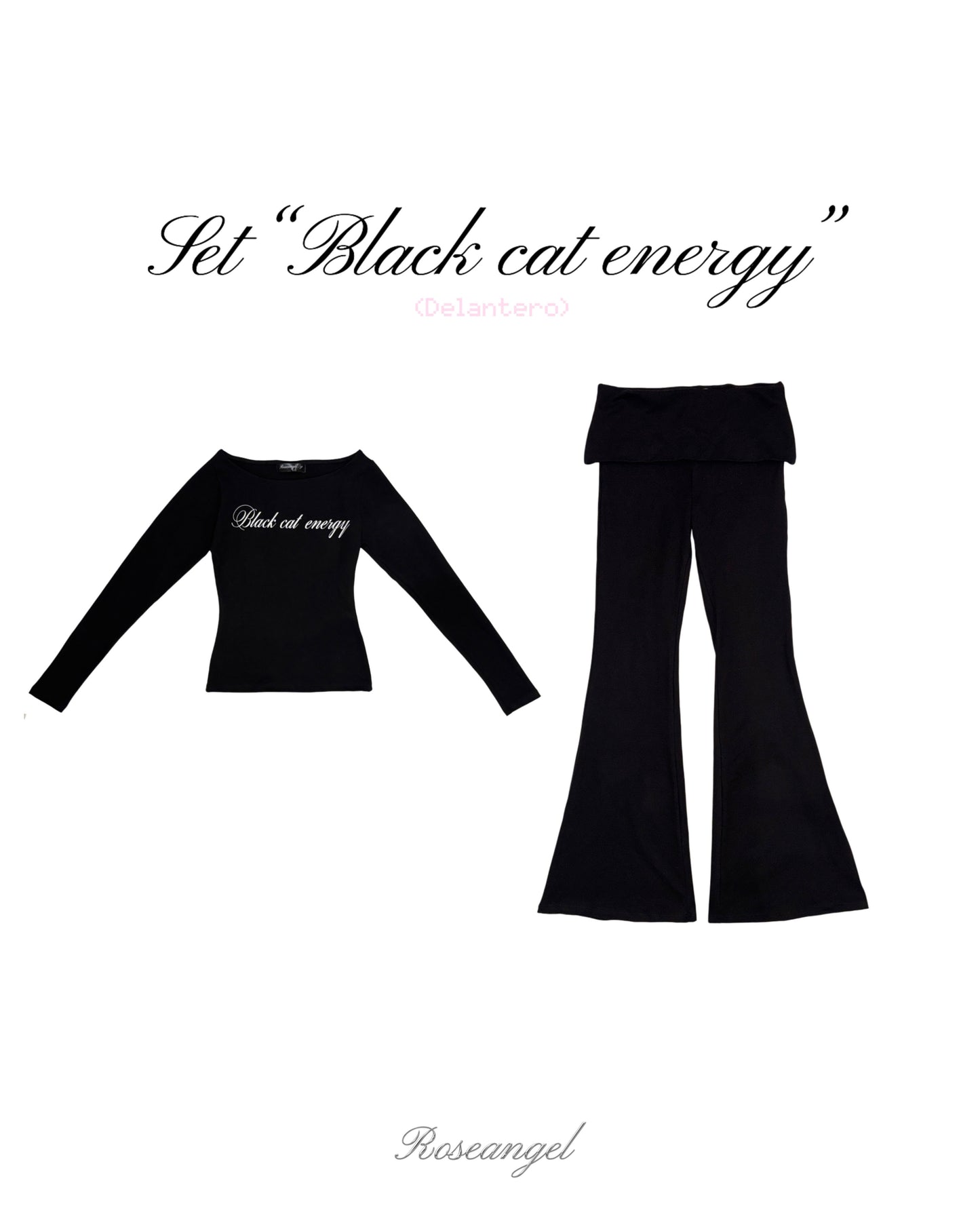 Set ‘Black Cat Energy’ - Negro