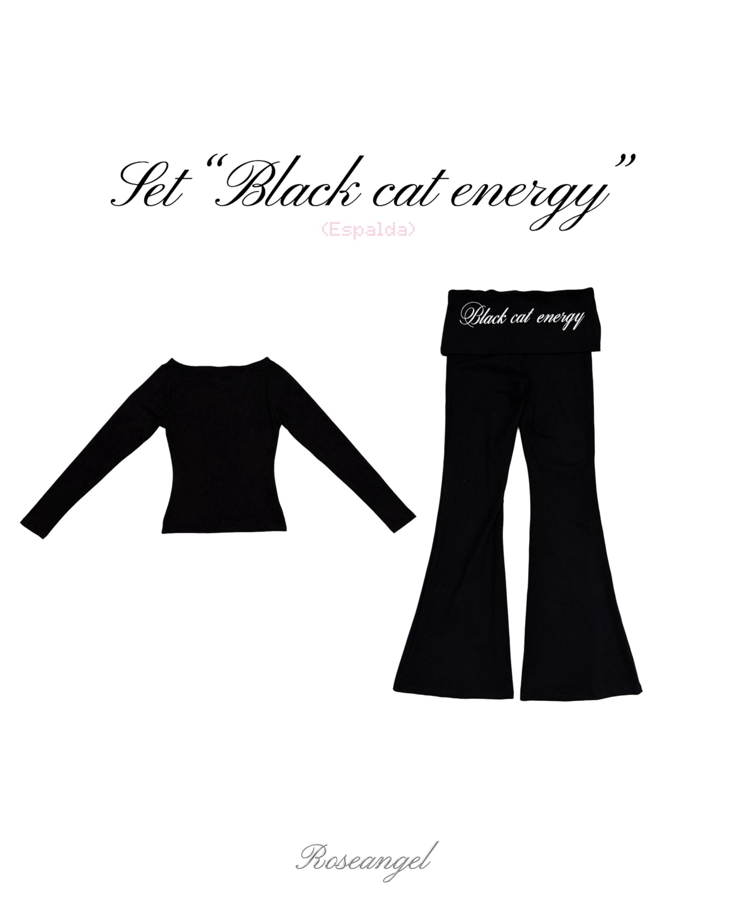 Set ‘Black Cat Energy’ - Negro